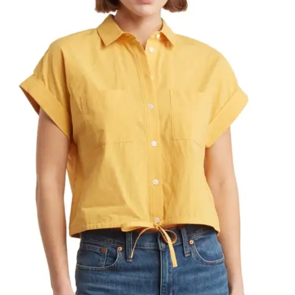 Madewell Tops - Madewell Yellow Button-Down Shirt